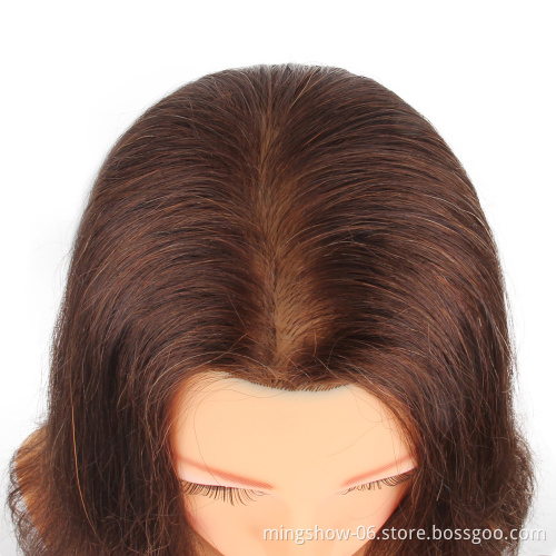 20 Inch 22 inch 26 inch brown color 100% human hair dummy training mannequin  head with shoulders